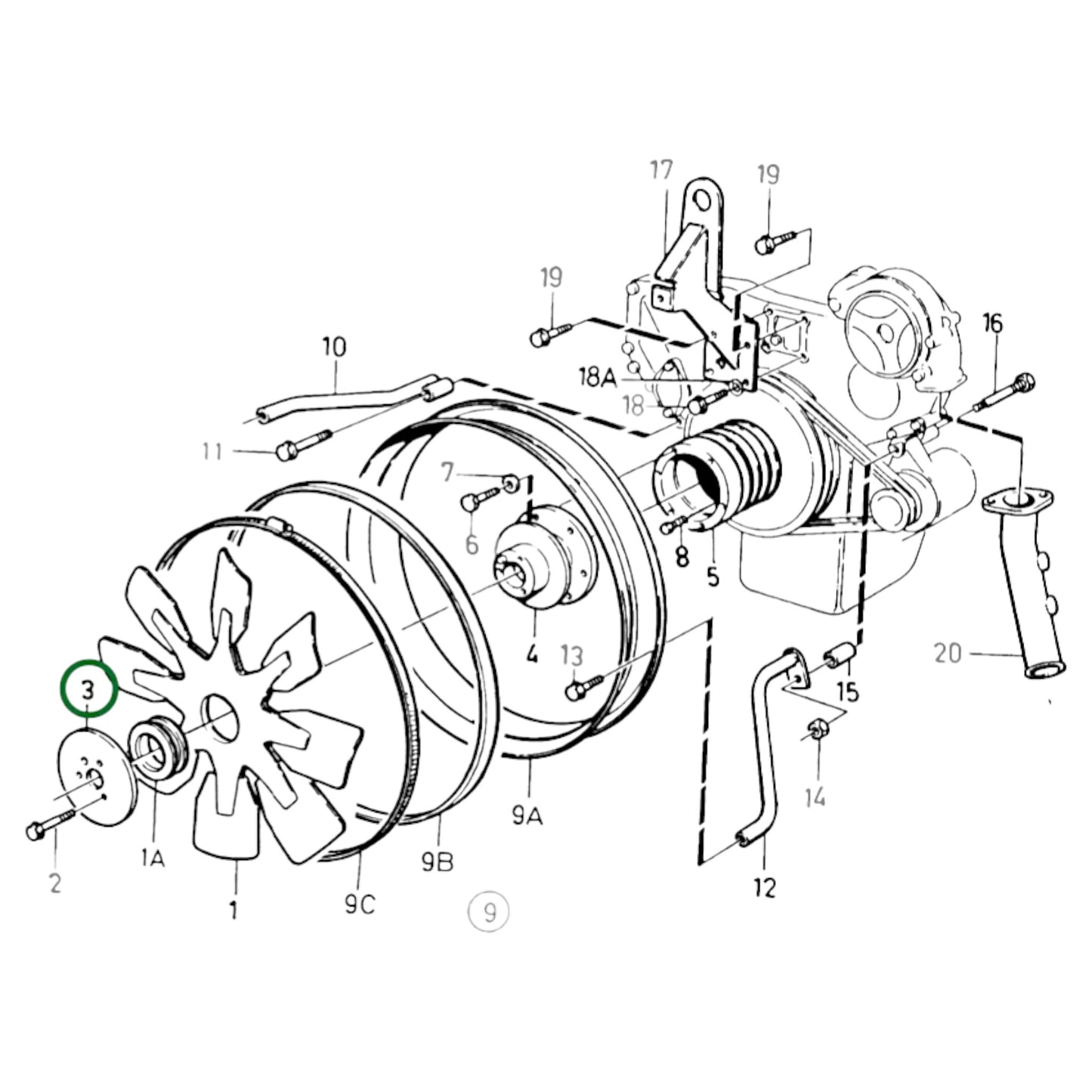 1674166 - Washer /Rigid Fan