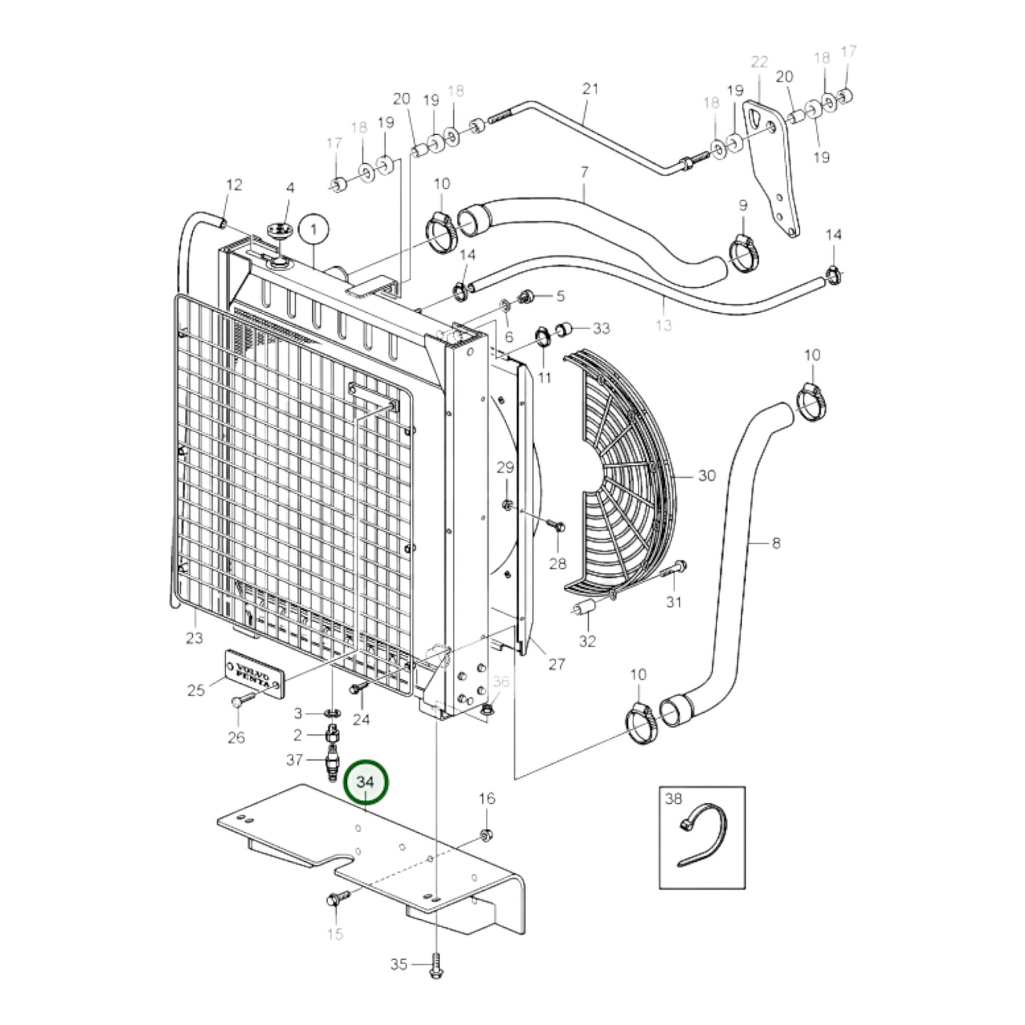 3589595 - Radiator Bracket