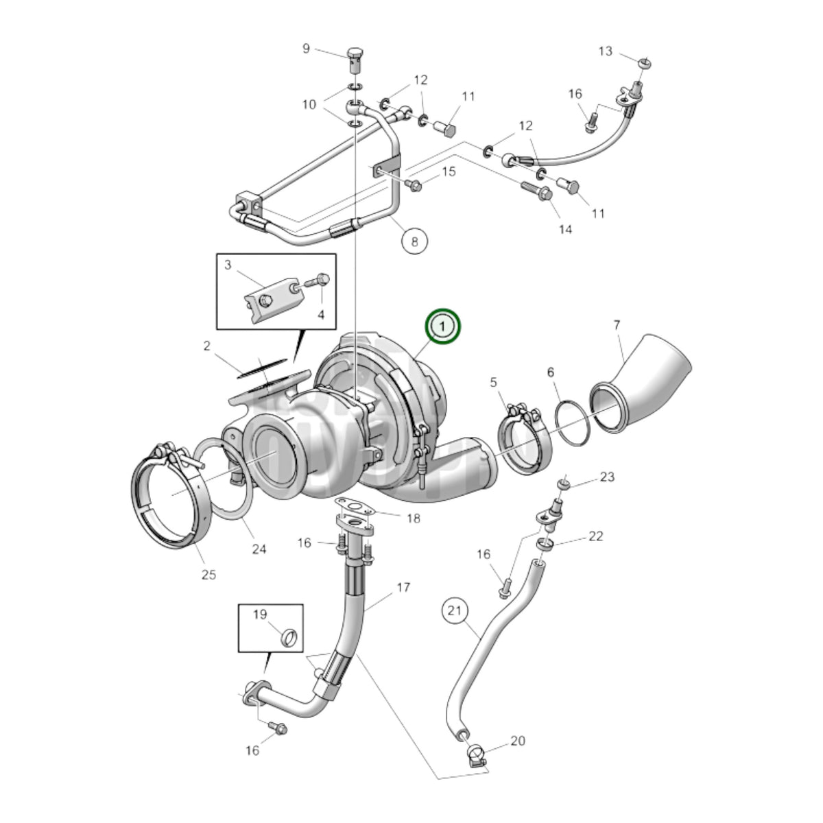 3801834 - Turbocharger, Reman