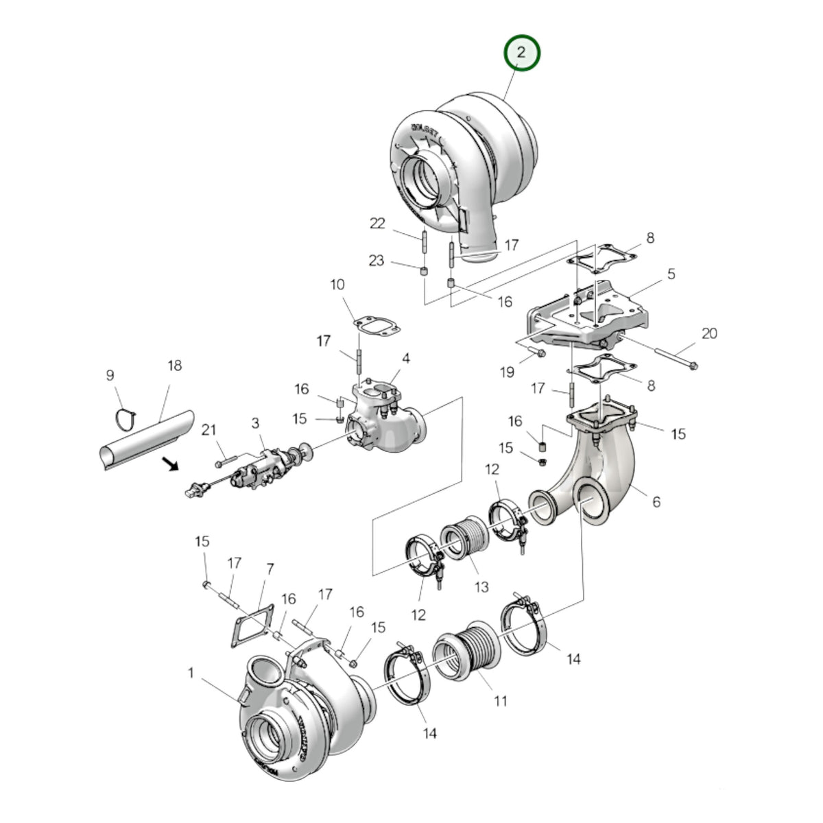 3802336 - Turbocharger, Reman