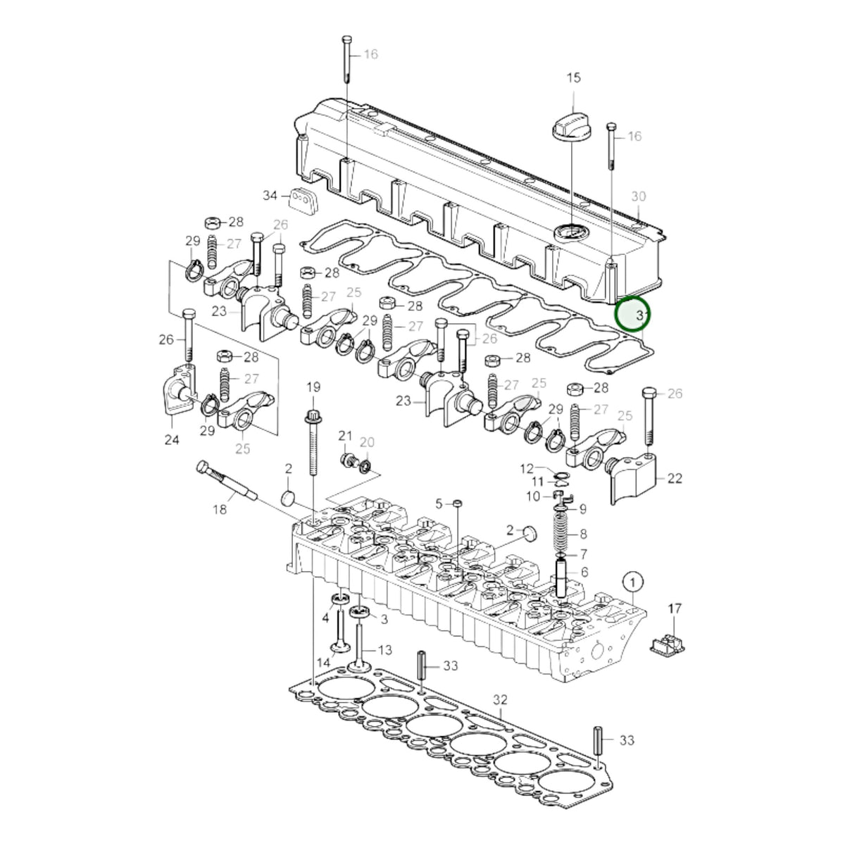 3803664 - Cylinder Head, Reman