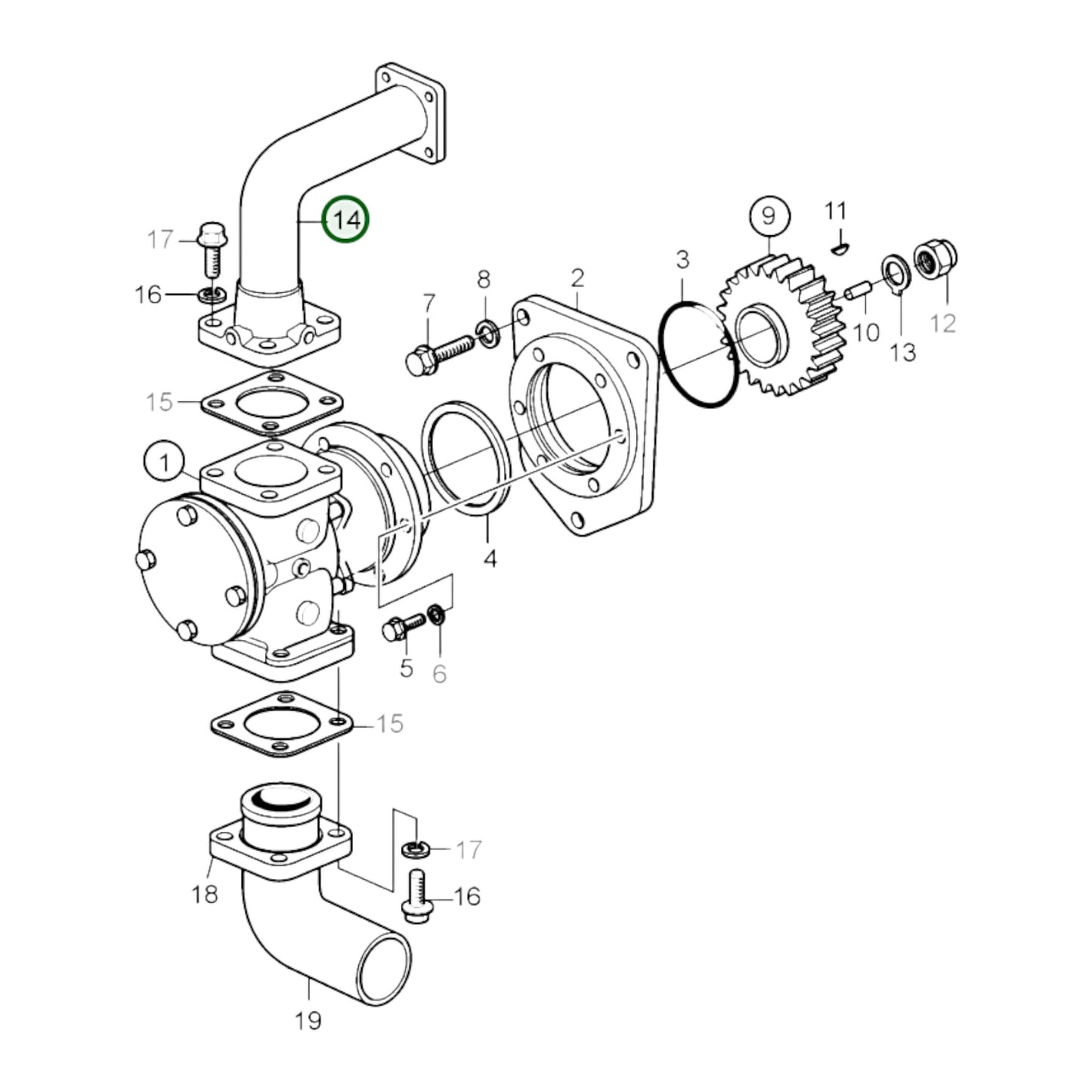 3825443 - Coolant Pipe