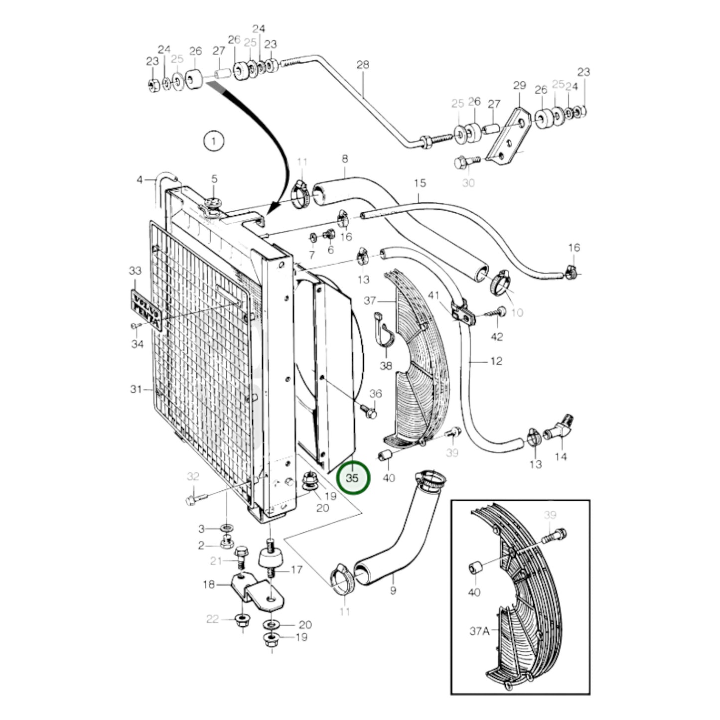3825690 - Radiator Casing
