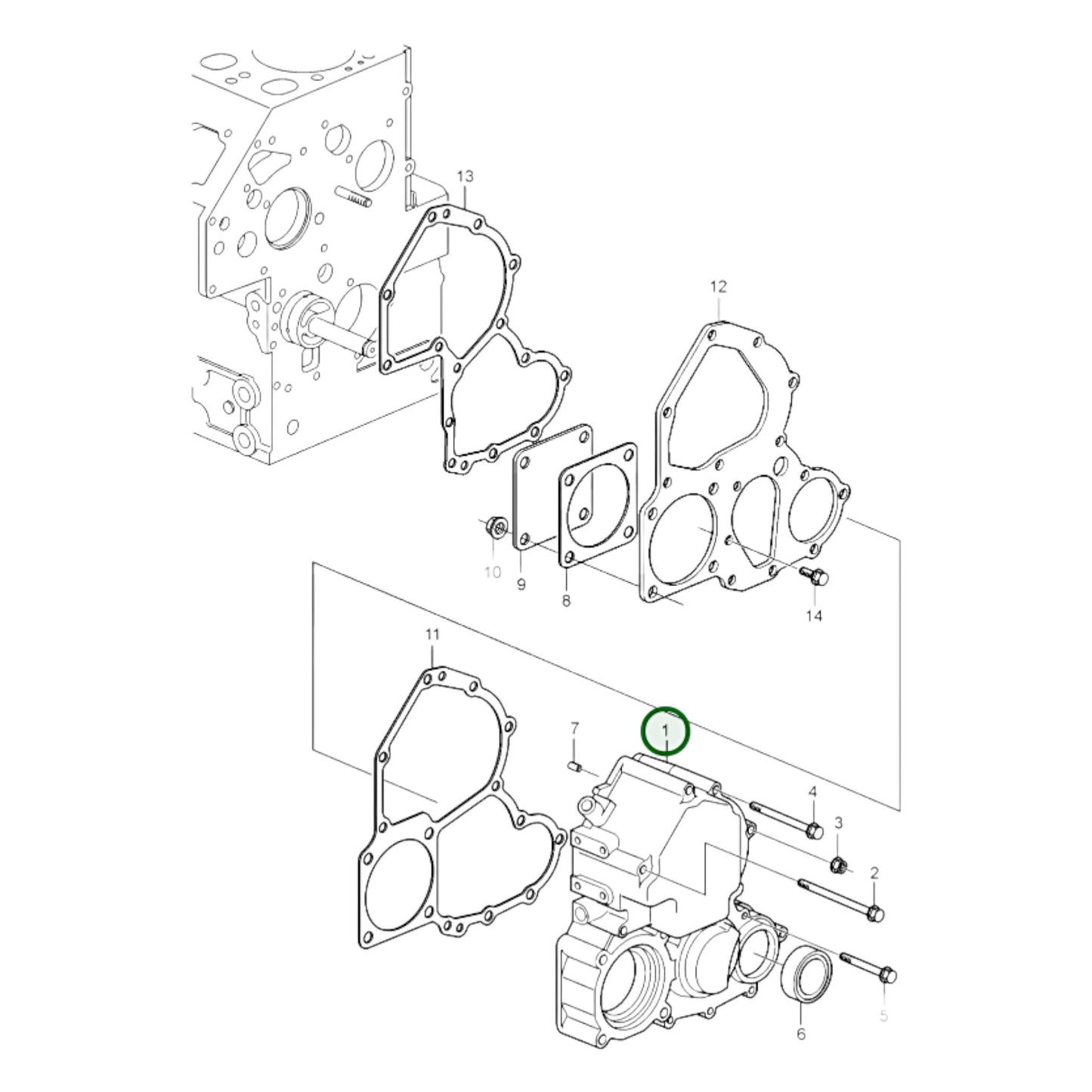 3840895 - Timing Gear Casing