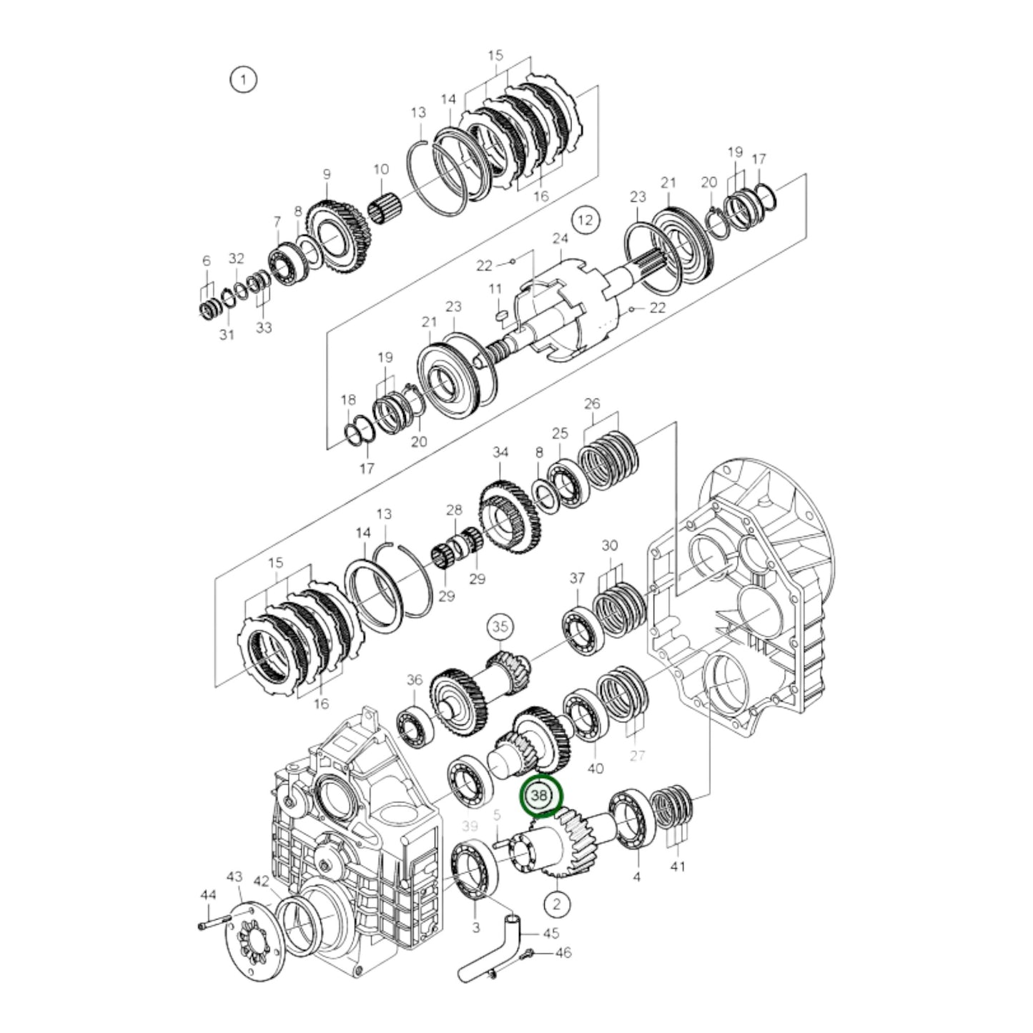 3886201 - Countershaft