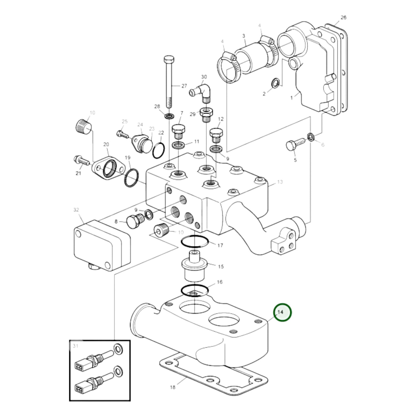470548- Thermostat Housing