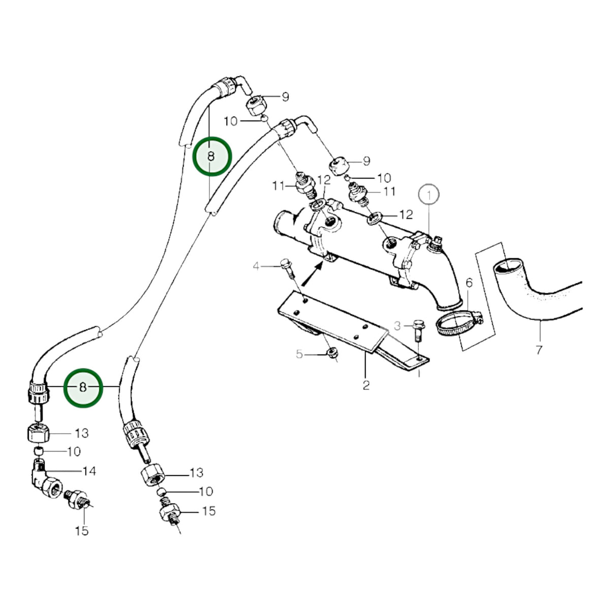848254 - Lubricating Oil Hose