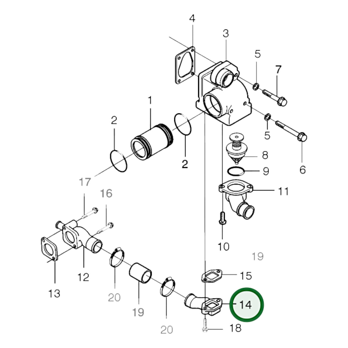 888818 - Water Inlet Pipe