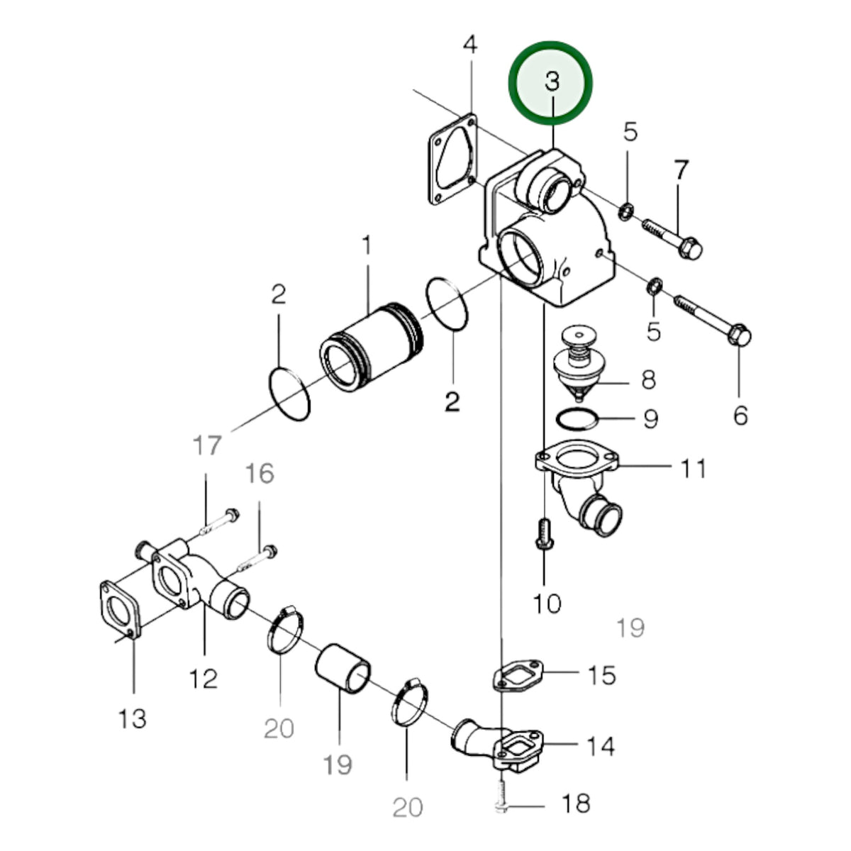 888844 - Thermostat Housing