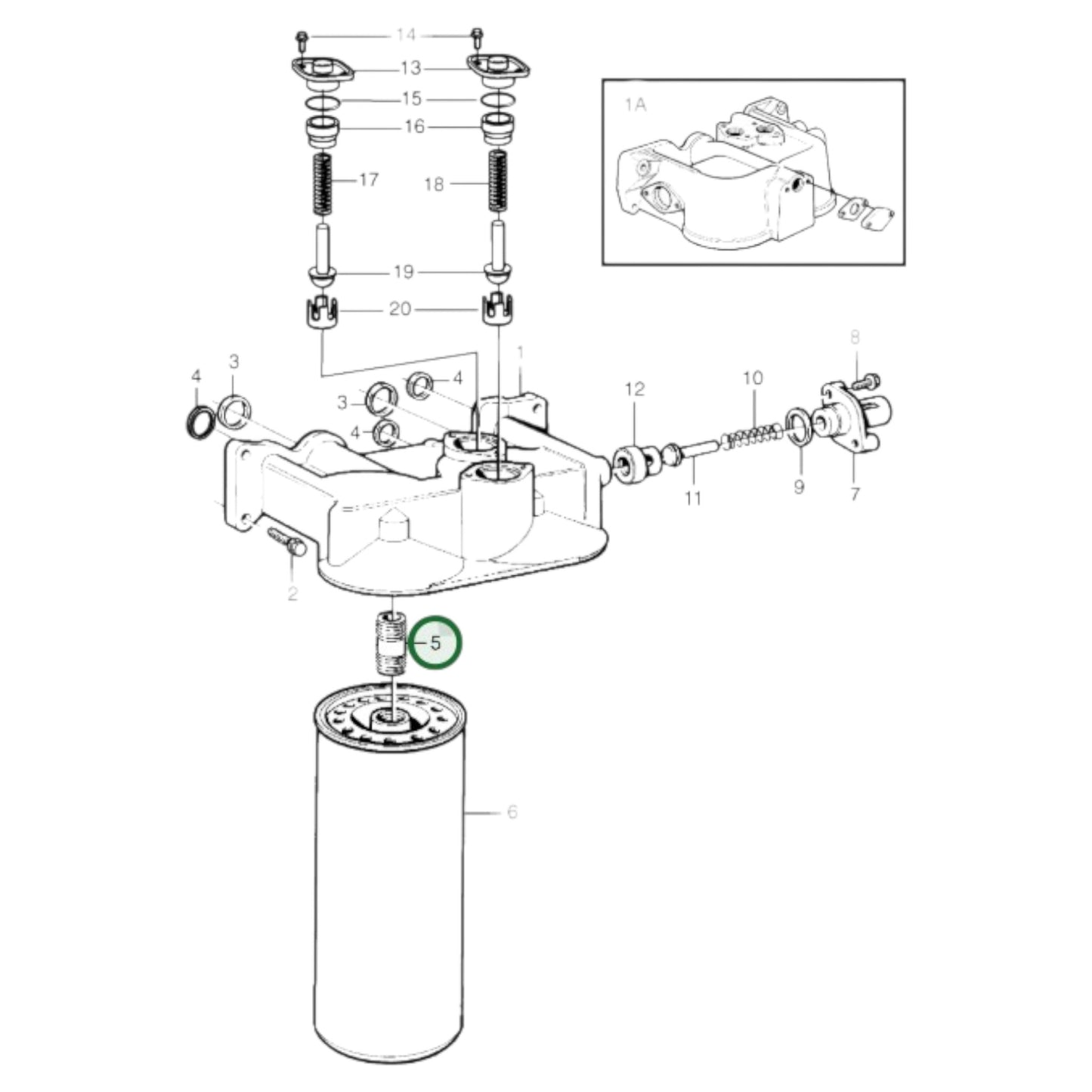 1543276- Nipple For Oil Filter