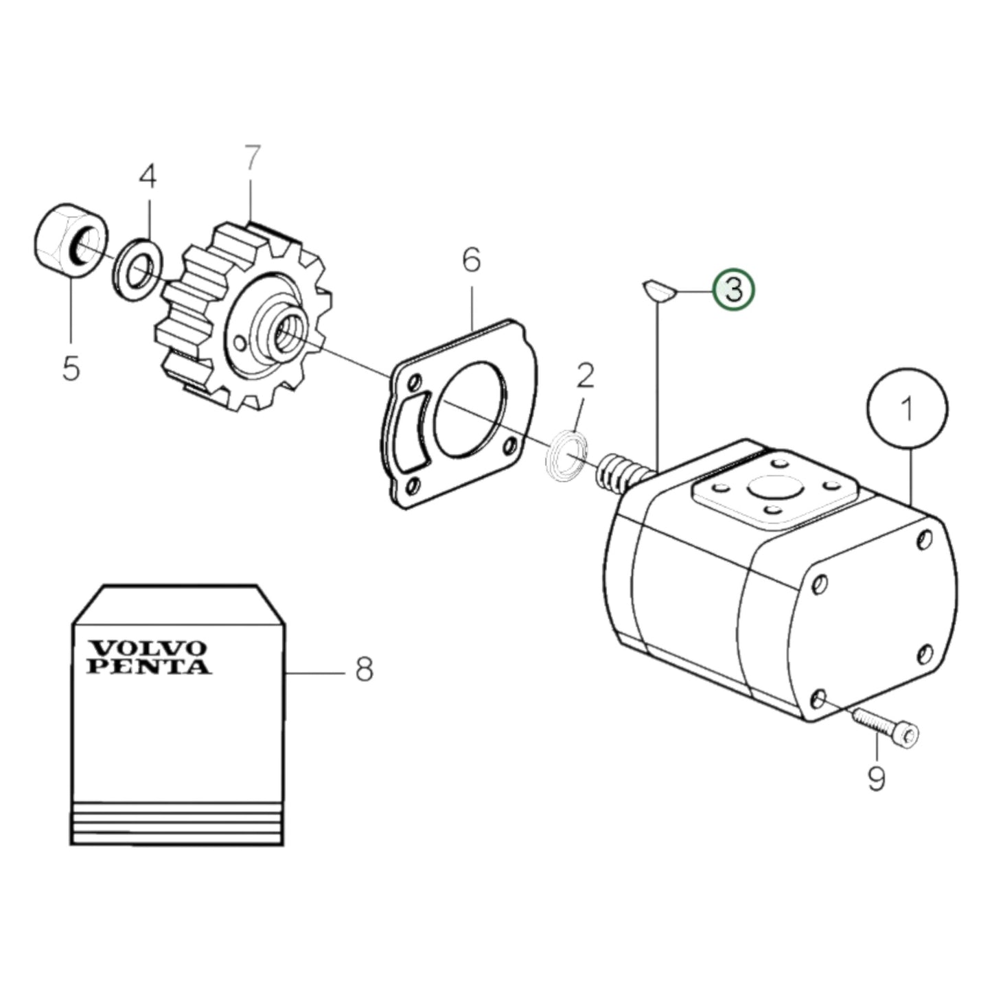 20460511 - Woodruff Key