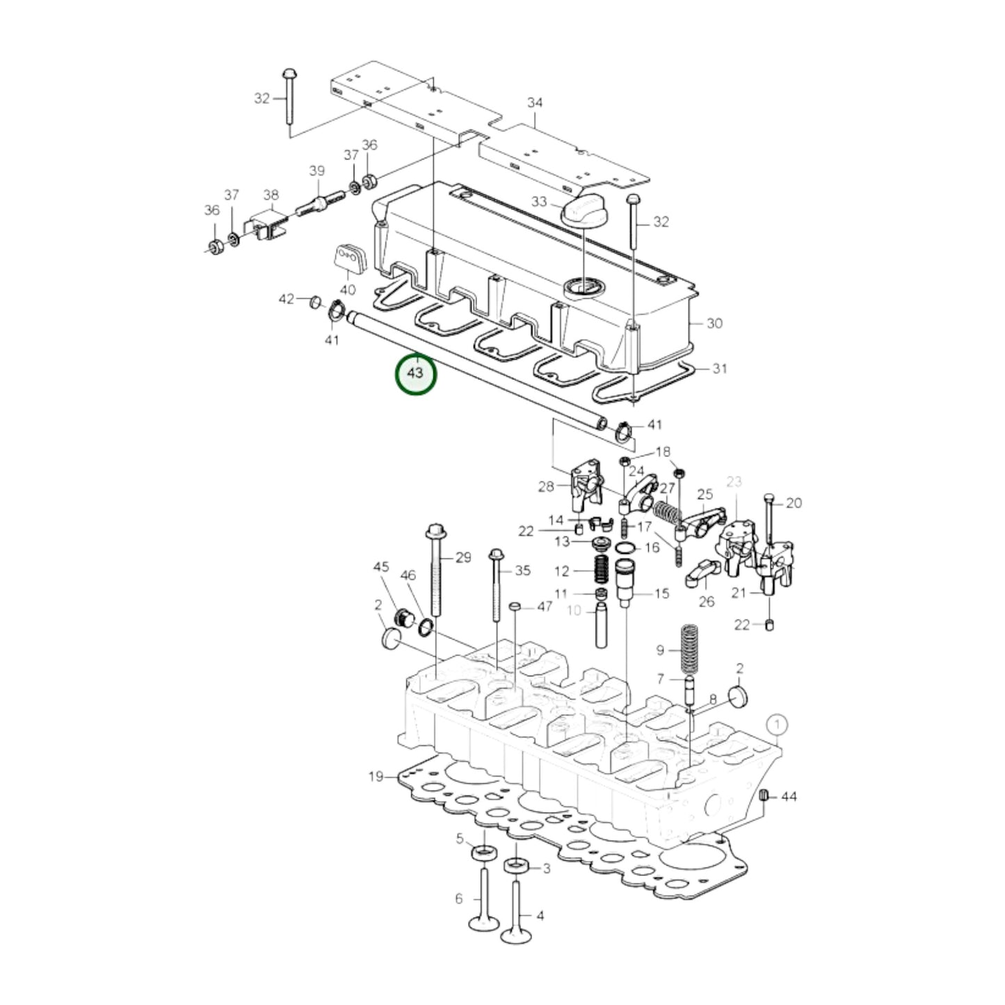 21294972 - Rocker Arm Shaft