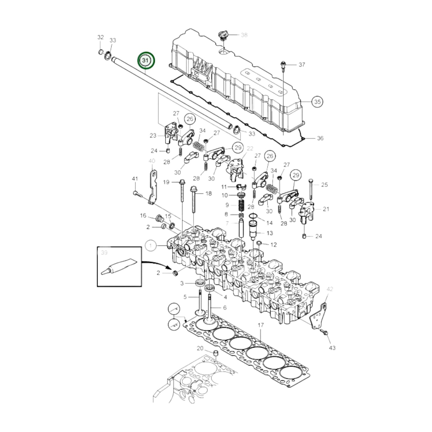21294973 - Rocker Arm Shaft