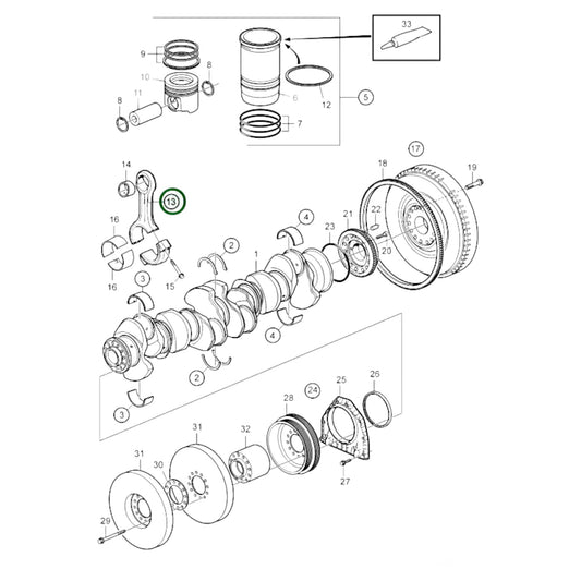 21535917 - Replaced By 24784667 - Connecting Rod Kit