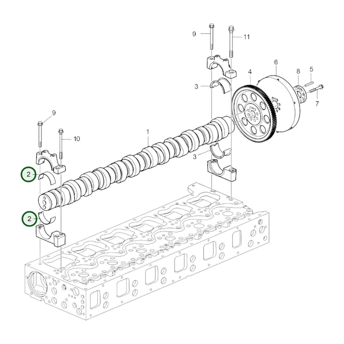 24124132 - Camshaft Bearing Kit