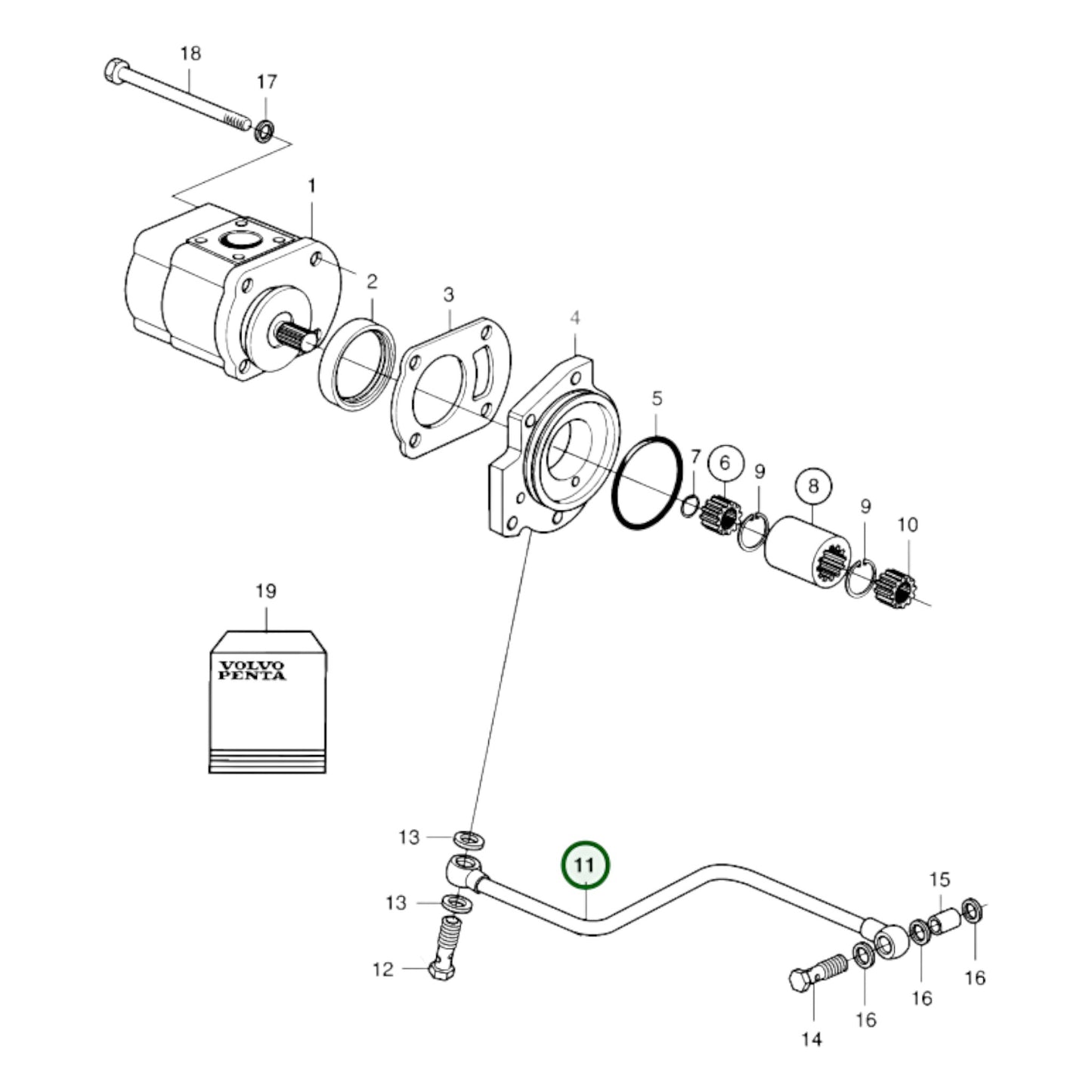 3586615 - Lubricating Pipe