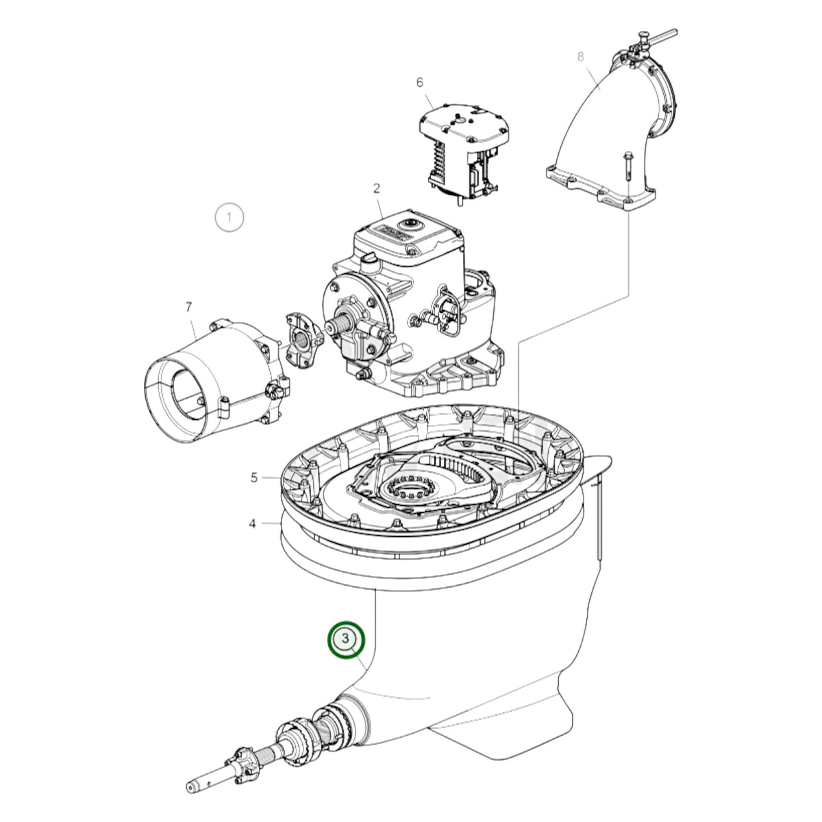 3801725 - Lower Gear, Reman