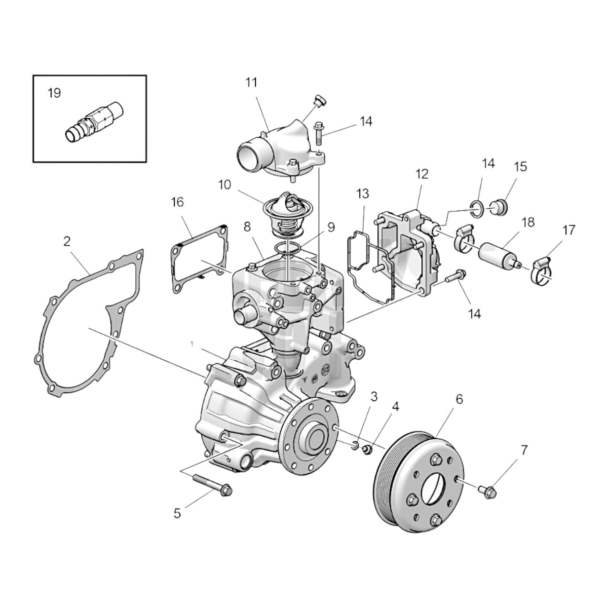 3801872 - Coolant Pump, Reman