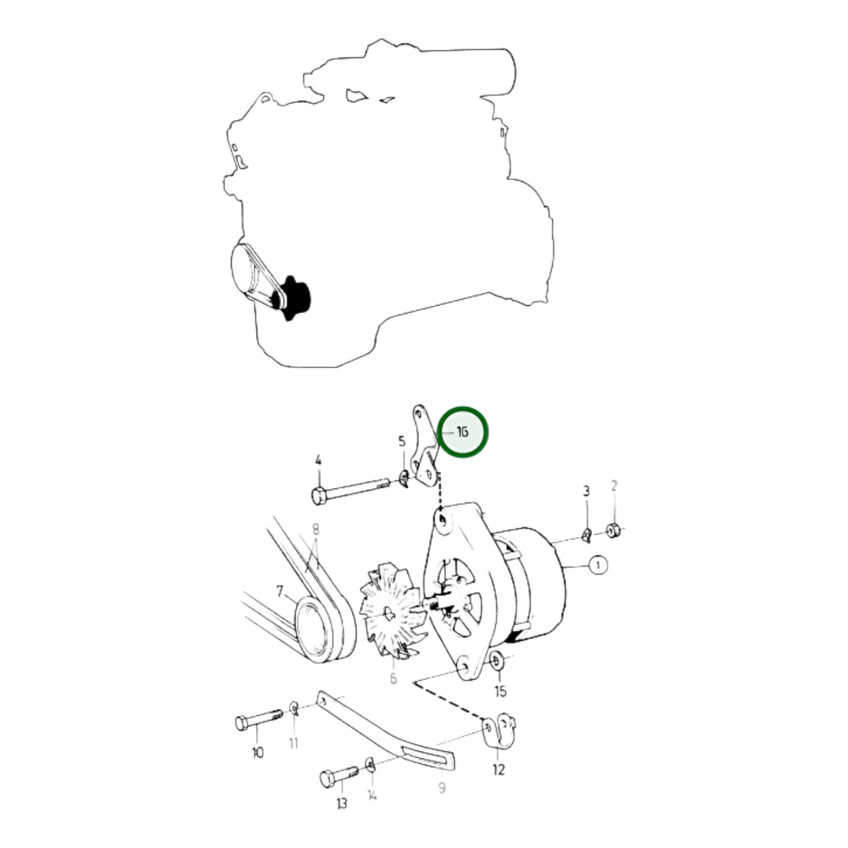 468299 - Alternator Bracket