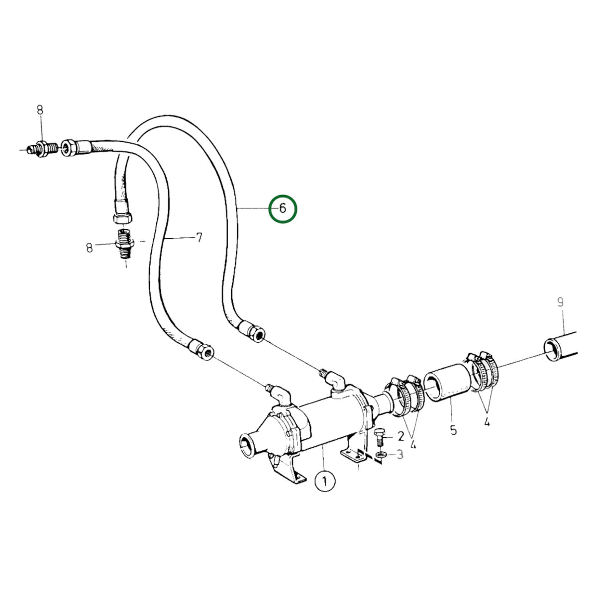 824487 - Lubricating Oil Hose