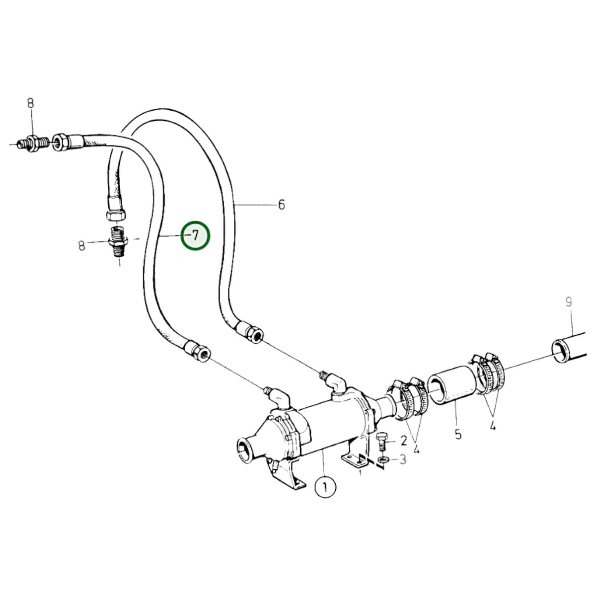 836476 - Lubricating Oil Hose