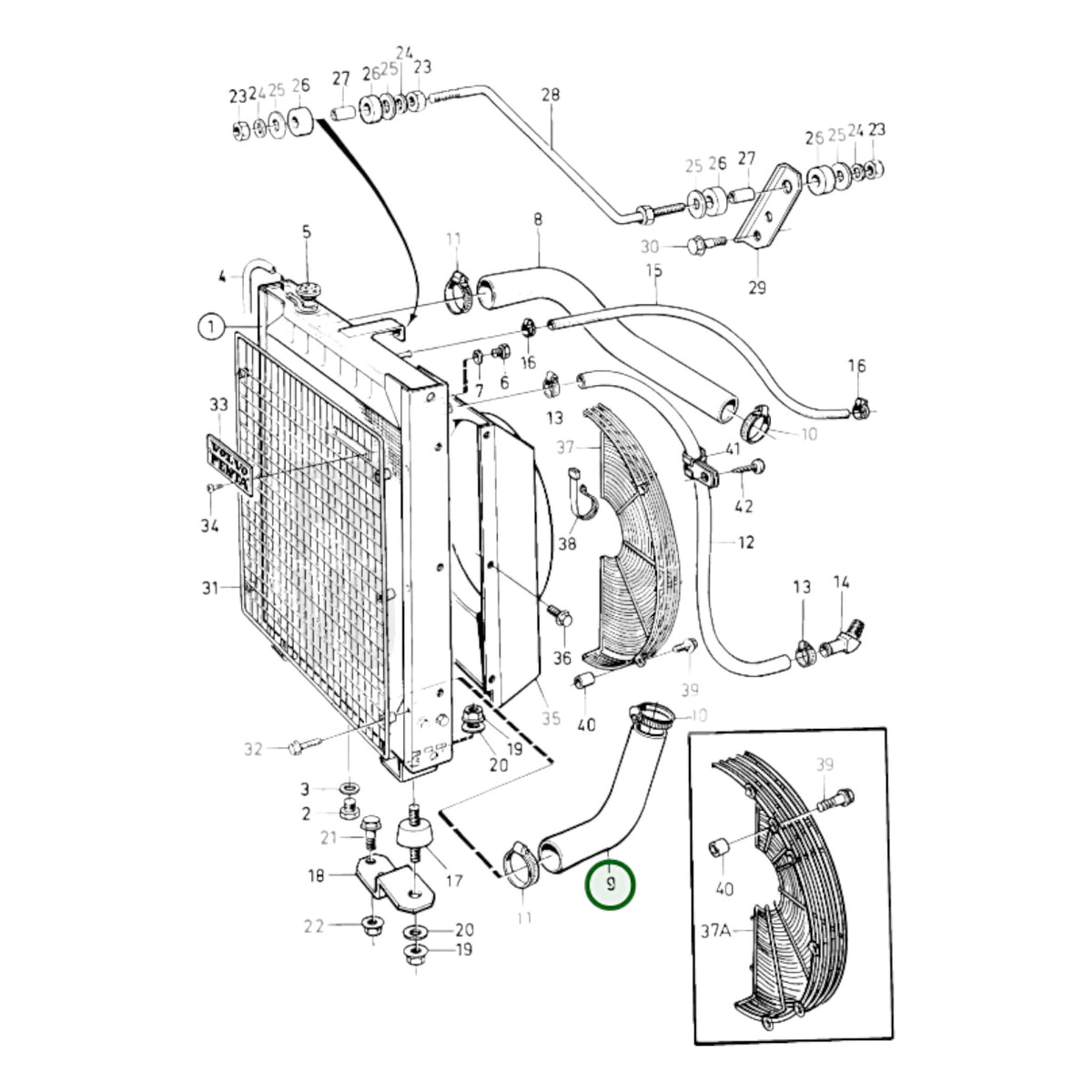 848834 - Radiator Hose