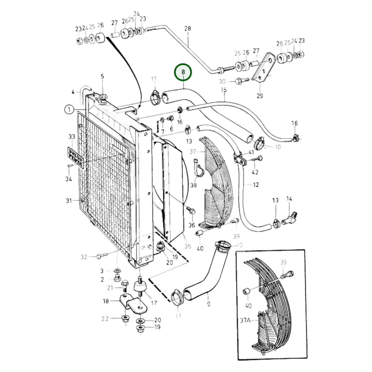 848837 - Radiator Hose