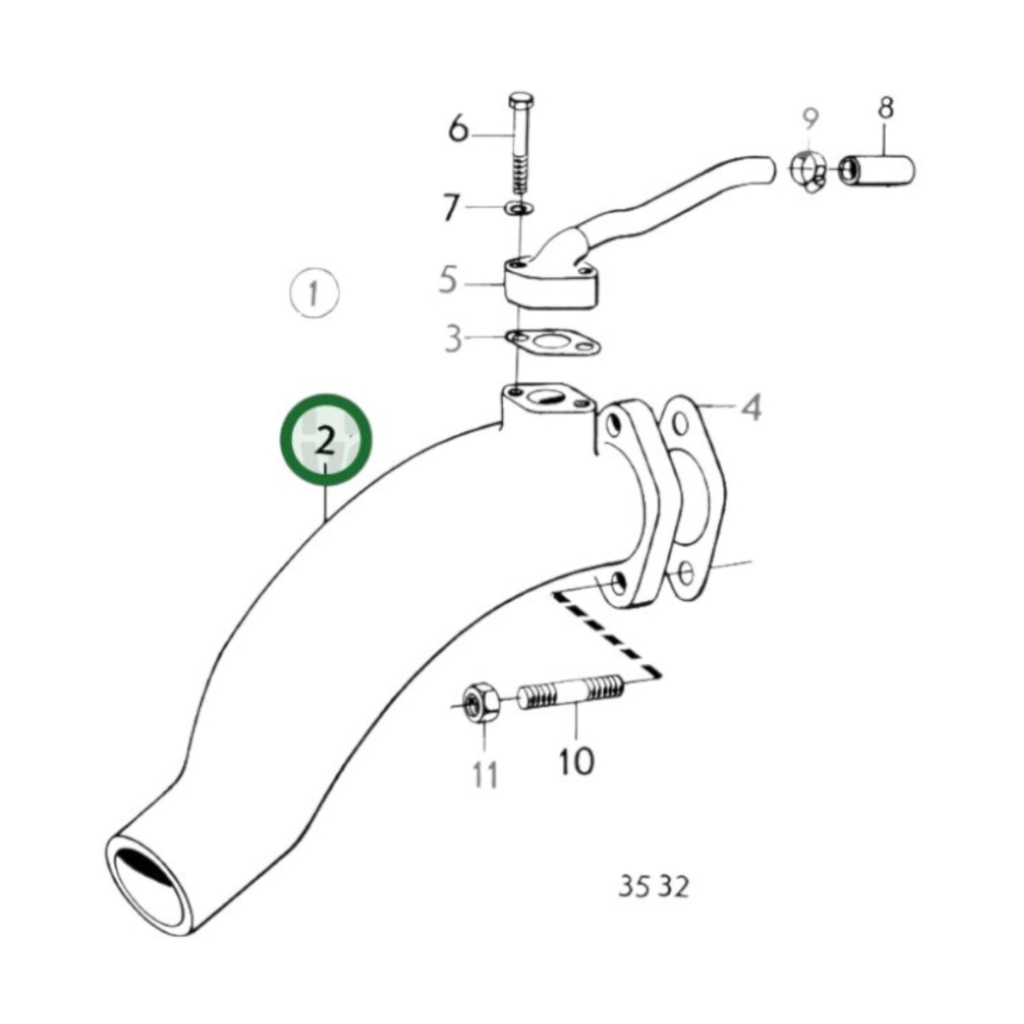 833583 - Exhaust Pipe Elbow